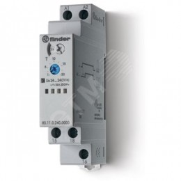 Таймер модульный 1-функциональный (AI), питание 24…240В АС/DC, 1CO 16A, ширина 17.5мм, регулировка времени 0.1с…24ч, степень защиты IP20
