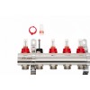 Коллекторная группа FHF-11RF set 11 контуров 1'x3/4' с расходомерами, воздухоотводчиками и кронштейнами