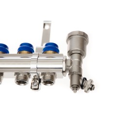 Коллекторная группа FHF-6RF set 6 контуров 1'x3/4' с расходомерами, воздухоотводчиками и кронштейнами
