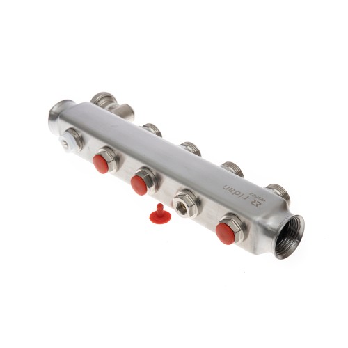 Коллекторная группа SSM-5R set 5 контуров 1'X3/4' с термостатическими клапанами и кронштейнами