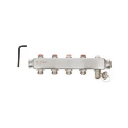 Коллекторная группа SSM-10R set 10 контуров 1'X3/4' с термостатическими клапанами и кронштейнами