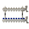 Коллекторная группа FHF-9R set 9 контуров 1'x3/4' c воздухоотводчиками и кронштейнами