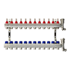 Коллекторная группа FHF-12RF set 12 контуров 1'x3/4' с расходомерами, воздухоотводчиками и кронштейнами