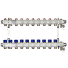 Коллекторная группа SSM-10R set 10 контуров 1'X3/4' с термостатическими клапанами и кронштейнами