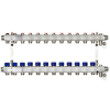 Коллекторная группа SSM-12R set 12 контуров 1'X3/4' с термостатическими клапанами и кронштейнами