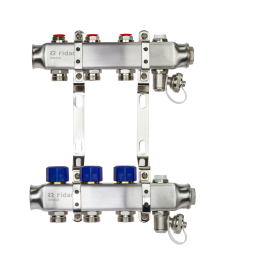 Коллекторная группа SSM-3R set 3 контура 1'X3/4' с термостатическими клапанами и кронштейнами