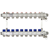 Коллекторная группа SSM-9R set 9 контуров 1'X3/4' с термостатическими клапанами и кронштейнами