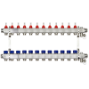 Коллекторная группа SSM-12RF set 12 контуров 1'X3/4' с расходомерами и кронштейнами