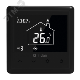 Термостат комнатный программируемый электронный WT RB 230V встраиваемый черный
