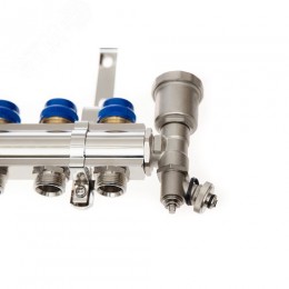 Коллекторная группа FHF-8RF set 8 контуров 1'x3/4' с расходомерами, воздухоотводчиками и кронштейнами