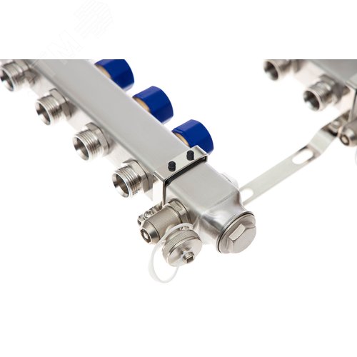 Коллекторная группа SSM-3R set 3 контура 1'X3/4' с термостатическими клапанами и кронштейнами