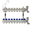 Коллекторная группа FHF-9R set 9 контуров 1'x3/4' c воздухоотводчиками и кронштейнами