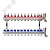 Коллекторная группа FHF-12RF set 12 контуров 1'x3/4' с расходомерами, воздухоотводчиками и кронштейнами