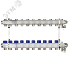 Коллекторная группа SSM-10R set 10 контуров 1'X3/4' с термостатическими клапанами и кронштейнами