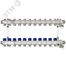 Коллекторная группа SSM-11R set 11 контуров 1'X3/4' с термостатическими клапанами и кронштейнами