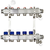 Коллекторная группа SSM-5R set 5 контуров 1'X3/4' с термостатическими клапанами и кронштейнами