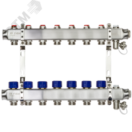 Коллекторная группа SSM-7R set 7 контуров 1'X3/4' с термостатическими клапанами и кронштейнами