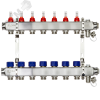 Коллекторная группа SSM-7RF set 7 контуров 1'X3/4' с расходомерами и кронштейнами