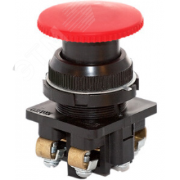 Кнопка красная КЕ-021 Гриб 1но+1нз исполнение 2