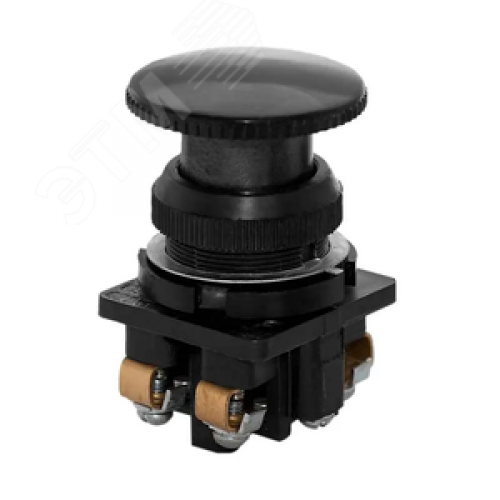 Кнопка черная КЕ-021 Гриб 1но+1нз исполнение 2