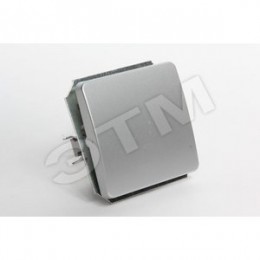 Переключатель одноклавишный в рамку серебро