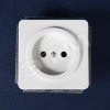 Розетка без заземления в рамку белая