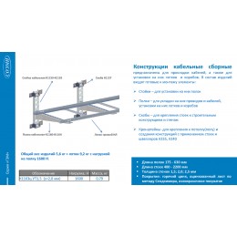 Полка кабельная К1161 УТ2,5 (L265 мм s 2,0 мм) оцинкованное