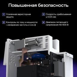Реле напряжения и тока K5B2A с механически объединенным разрывом L и N 32А
