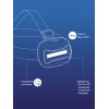 Фонарь налобный, 3W COB LED, 3 батарейки АА, 180Лм