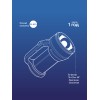 Фонарь-прожектор аккумуляторный, 7W LED, аккум. 3,7V 3,6 ah, 420Лм - 6 часов, 125м - 24 часа