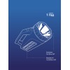 Фонарь-прожектор аккумуляторный , 3W LED + 16 SMD LED, аккум. 4V 1,2Ah, 240Lm - 6 часов, 200 Lm - 8 часов,