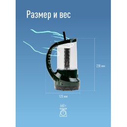 Фонарь-прожектор аккумуляторный , 16 LED + 24 LED, аккум. 4V 2Ah, 190Lm, 350Lm, 15 часов,
