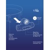 Фонарь налобный аккумуляторный, 3W, аккумулятор 3,7V 1,2Ah, 180Lm, 8 часов