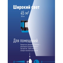 Фонарь-прожектор аккумуляторный, 7W LED + 20 SMD x 0,5 WLED, аккум. 4V 4Ah, 420Лм - 6 часов, 380Лм - 10 часа