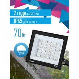 Прожектор светодиодный ДО-70 Вт 6500К 5600 Лм IP65