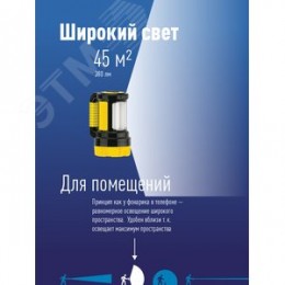 Фонарь-прожектор аккумуляторный , 5W LED + 20x0,5 W LED, аккум. 4V 2Ah, 300Lm - 6 часов, 380Lm - 3 часа,