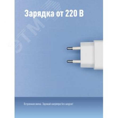 Фонарь ручной аккумуляторный, 1W, аккумулятор 4V 0,5Ah, 140Лм, 6 часов