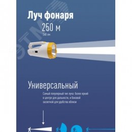 Фонарь-прожектор аккумуляторный , 3W LED, аккум. 4V 2Ah, 240Lm, 16 часов,