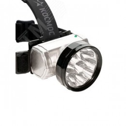Фонарь налобный аккумуляторный, 10 LED, аккумулятор 3 АА, 140 Lm, 12 часов