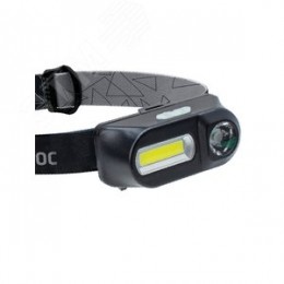 Фонарь налобный аккумуляторный, 3W, аккумулятор 3,7V 1,2Ah, 180Lm, 8 часов