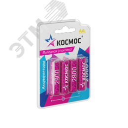 Аккумулятор R6 (АА) 2800mAh Ni-MH 4 на блистере