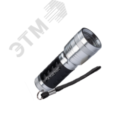 Фонарь ручной 1Вт LED, 3xAAА, корпус алюминий, ремешок ручной