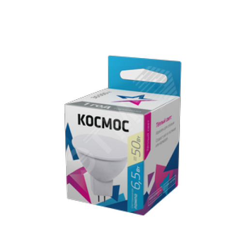 Лампа светодиодная LED 6.5Вт JCDR 220В GU5.3 D50х45 3000 теплый 460лм
