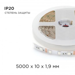 Лента светодиодная 12В 14,4 Вт/м RGB smd5050 60LED/м 5м