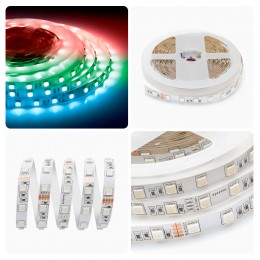 Лента светодиодная 24В 14,4 Вт/м IP20 RGB smd5050 60LED/м 5м