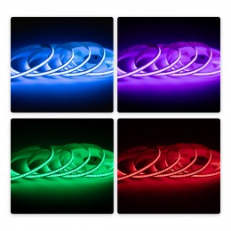 Лента светодиодная 24В 14 Вт/м IP20 COB RGB 672LED/м 5м