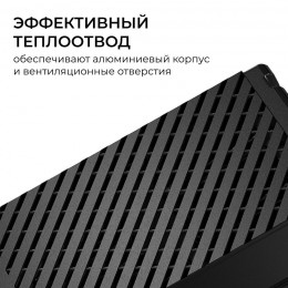 Блок питания (драйвер)для светодиодной ленты 24В, 100 Вт, 100-277В, 4.2А, IP20, алюминий, 172х56х30 мм, PRO, черный