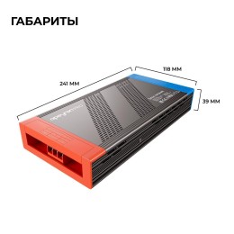Блок питания (драйвер)для светодиодной ленты 24В, 1000 Вт, 170-265В, 41.7А, IP20, алюминий, 241х118х39 мм, PRO, серый