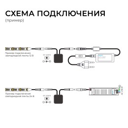 Сенсорный датчик скрытого монтажа с диммером, 12В/24В, 60/120 Вт, 5А, IP20, коннектор 2.5x5.5мм, черный, 48х48х6 мм
