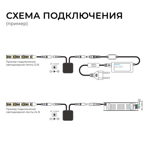 Сенсорный датчик скрытого монтажа с диммером, 12В/24В, 60/120 Вт, 5А, IP20, коннектор 2.5x5.5мм, черный, 48х48х6 мм